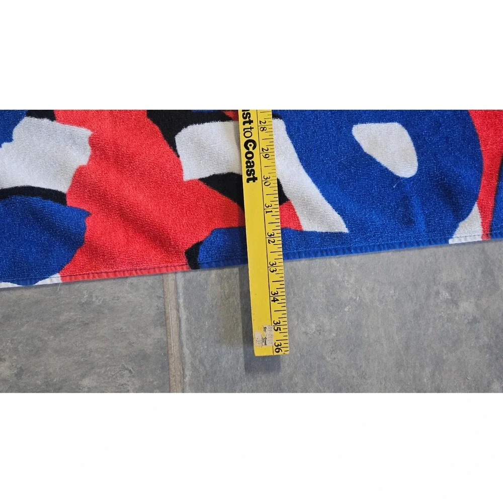 Stephen Sprouse Graffiti Beach Towel 2002 Target Jay Franco Red Blue Cotton Y2K